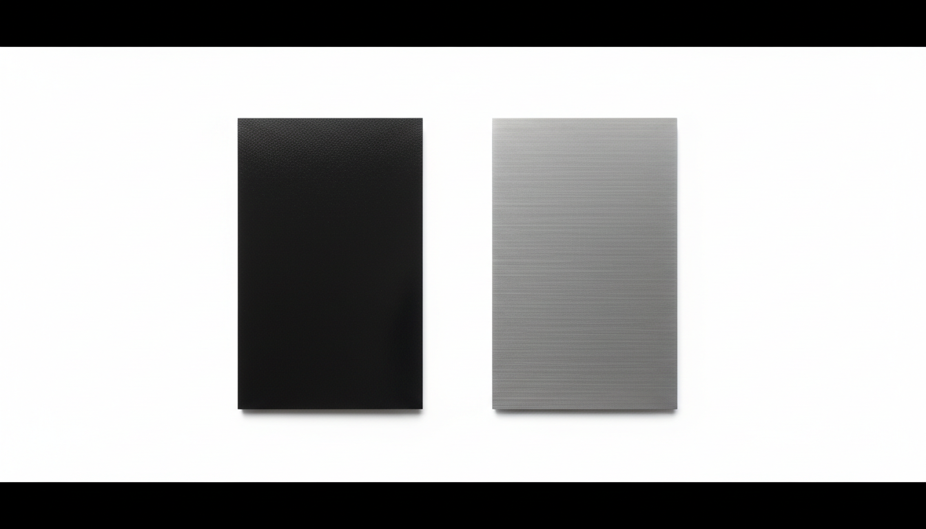 Powder coat vs brushed steel staircase railing comparison Ontario