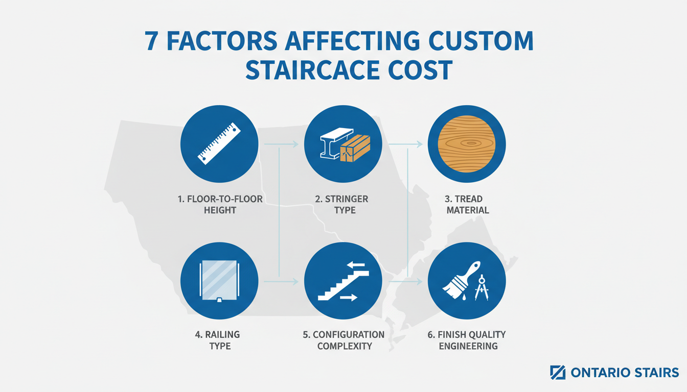 7 factors that drive staircase cost in Ontario — infographic